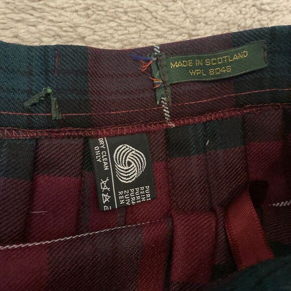 Waist Measuring Sz 26” WPL8046 Charter Club Skirt Plaid Red and Geeen Scotland - Picture 6 of 11